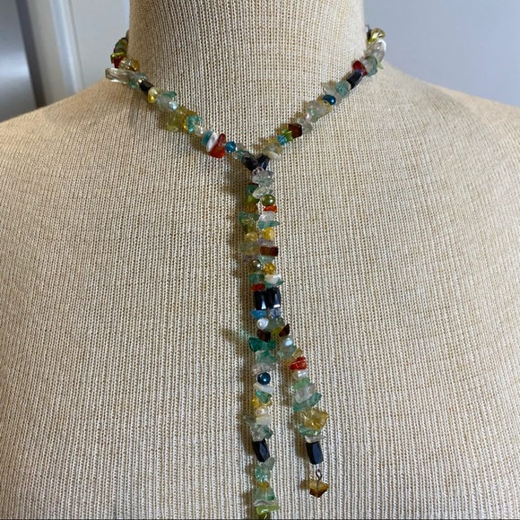 Multicolor Stone Magnetic Necklace - Picture 6 of 12